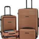 French Connection 5 Piece Mersai Luggage Travel Set, Warm Truffle, Medium