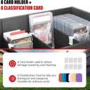 5-Tier Trading Card Display,Large Capacity Card Display Stand with 8-Row Storage & 8 Stoppers + Dividers,Wooden Graded Card Display Holds 200+ PSA BGS SGC Slabs for Sports Card and Game Card Collection
