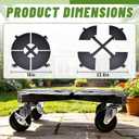 Plant Dolly with Wheels 15 to 24 Inch Adjustable Heavy Duty 440LBS Capacity