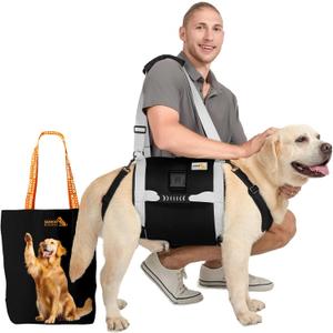 Dog Lift Harness for Large Dogs,Full Body Dog Sling Carrier with Handle,Up to 100 lbs,for Up Stairs/Back Legs Support/Dogs Joint Injuries/Arthritis (XL)