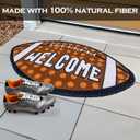 Fall Football Door Mat 30x17 Inch, Football Welcome Mat for Covered Outdoor Area, Welcome Outdoor Rug, Front Doormat Outdoor Coir Rug, Fall Decor
