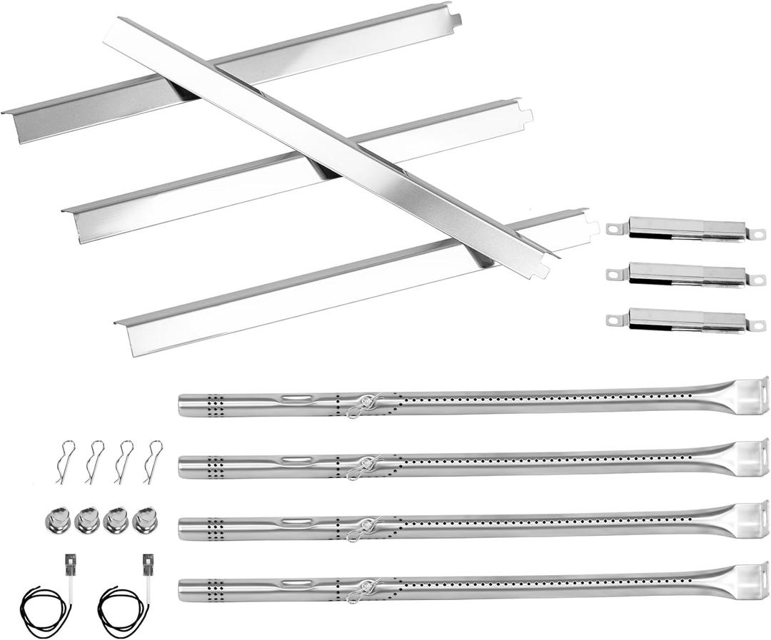 463365021 463366022 Grill Replacement Parts for Charbroil Performance 4 Burner 463365021 463354021 463352521 463351021, 5 Burner 463448021, G325-0002-W1 Heat Plate, G327-2100-W1 Burner, Crossover Tube