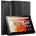 Fire HD 10 Tablet Case(Only Compatible with 13th Generation 2023 Release), Amazon Kindle Fire 10 Tablet Case, Ubearkk Lightweight Slim Shell Quality PU Leather Trifold Stand Cover Auto Wake/ Sleep, Black