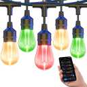 XMCOSY+ Smart Outdoor String Lights, 98Ft Patio Lights Waterproof, App Control, Compatible with Alexa, RGBCWIC Color Changing LED String Light for Outside
