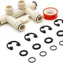 Water Softener Bypass Valve Model 7129871-Complete Assembly Kit 2 Clips & 4 O-Rings Compatible with Kenmore, GE, Whirlpool, Morton, NorthStar, EcoWater, EcoPure