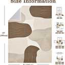 Yinhua Abstract Area Rug 8x10, Modern Washable Rugs Non Slip, Brown Living Room Rug, Soft Area Rugs Low Pile, Faux Wool Carpet for Bedroom, Dining Room, Brown
