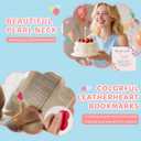 SEAPANHE Positive Crochet Cat Gift Set with Pendant Necklace, Heart Bookmarks & Encouragement Card  Portable Emotional Support Plush, Stress Relief Mini Toy for Women, Teens & Cat Lovers