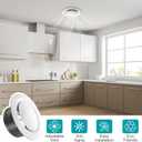 HG Power 6 Inch Soffit Air Vent Cover Adjustable - 8 Pack White ABS Round Ceiling Vent for Living Room, Attic, Bathroom, Kitchen Ventilation - Opening Size 5.66"