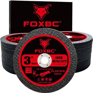 FOXBC 3 Inch Cut Off Wheel Discs, Metal & Stainless Steel Cutting Disc for Die Grinder