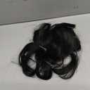 Hair Toppers for Women Real Human Hair, 360 3D Cover Toppers Hairpieces for Women with Thinning Crown Wispy Clip in Bangs Realistic Scalp Hairline (Black, Wispy Bangs)