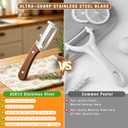 3PCS Multifunctional Vegetable Peeler, 3 in 1 kitchen gadgets, With wooden handle & bottle opener and grater, for potatoes garlic sugarcane carrots and other vegetables or fruits