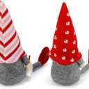 2 Pcs Valentines Day Gnomes Plush Ornaments Handmade Swedish Tomte Mr and Mrs Couple Gnome Long Dangled Legs Gnomes Valentine Day Gifts Home Decorations