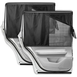 Car Window Shades, Magnetic Car Curtains for Back Windows, Automobile Sun Shade Covers Blocks Heat and UV Rays Glare for Baby Protection, Camping Accessories