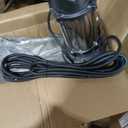 1 HP Sewage Pump Submersible, Stainless Pump Casing, E-Coated Semi-Open Cast Iron Impeller, Auto Float Switch, 115V, 2" NPT Discharge for Sump Basin, Sewage Well, Basement, Septic Tank, Trash