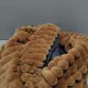 Bedsure Donut Small Dog Bed - Dog Beds for Small Dogs with Corduroy Fleece & Anti Slip Bottom, Round Faux Fur Pet Beds with Washable Removable Cover, Copper Brown, 27x27x8 inches