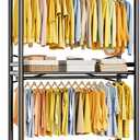 HYSEYY Rolling Clothes Rack Heavy Duty Clothing Rack for Hanging Clothes
