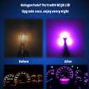 WLJH 74 Led Bulb Dash Lights Extremely Bright T5 2721 18 37 286 Wedge PC74 Twist Socket Automotive Instrument Panel Gauge Light Kits Dashboard Cluster Shift Bulbs Purple Pack of 20