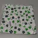 St. Patrick’s Day Dog Bandana, Irish Clover Pets Scarf, White Irish Clover Pet Accessory Bandana, Funny Holiday Dog Gift, Holiday Triangle Pet Scarf for Small Medium Dogs