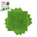 4 Packs 6 X 6 Inch Fake Grass Decor for Crafts, Artificial Grass for Miniature Ornament Projects, Model Turf Grass for DIY Fairy Garden Accessories and Decor Kit