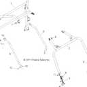 Polaris Tube Side Bar, Right, Matte Black, Genuine OEM Part 5336742-458, Qty 1