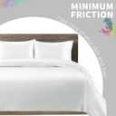 3 Pieces White Satin Sheets Twin Size Bed Set, Luxury Silky Satin Bedding Sheets Set with 1 Deep Pocket Fitted Sheet, 1 Soft Flat Sheet, 1 Pillowcases
