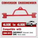ECOTRIC Transmission Crossmember 4L60E to 4L80E Compatible With 2000-2013 Chevrolet Silverado GMC Sierra