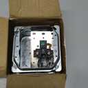 PLUGTUL 50 Amp Receptacle Outlet with Square Cover Plate, NEMA 6-50R, 250V Outlet, Flush Mounting, Straight Blade, Industrial Grade, 30 Amp, ETL Listed