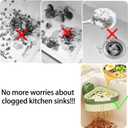 4 x Suction Cup Kitchen Sink Caddy  Triangular Sink Drain Basket & Strainer  Small Corner Sink Trash Catcher for Vegetables, Fruits, Sponges, Soap  Space-Saving Organizer (1, Yellow)