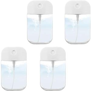 4 Pcs Clear Spray Bottles, Cardcase-like Plastic Perfume Spray Bottles Refillable Fine Mist Spray Bottle Portable Moisturizing Sprayer Box Empty Travel Bottle for Makeup Cosmetic Essential Oil 50ML Cap