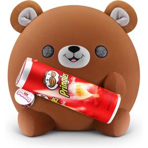 Snackles (Pringles) Bear Super Sized 14 inch Plush by ZURU, Ultra Soft Plush, Collectible Plush with Real Licensed Brands, Stuffed Animal