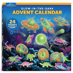 Blue Marble Glow In The Dark Advent Calendar 2025 – Christmas Countdown Calendar with 24 Science Activities, Experiments & Animal Figures | Fun & Educational Kids Advent Calendar