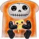 Furrybones Summit Collection Toasty Figurine Decorative Signature Skeleton Bread Toast Costume 3 Inch Tall Collectible Statue