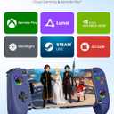 Mocagen MC1 Phone Controller for iPhone(All Model)/Android - Hall Effect Joystick, Enhanced Grip, Case-Friendly, Mobile Gaming Controller with 7 Lights Color, Travel Dust Bag, Turbo, Triggers(Blue)