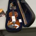 Pyle 1/4 Size Beginner Violin Starter Kit, Violin Starter Package with Travel Case & Bow, Extra Strings, Digital Tuner, Shoulder Rest & Cleaning Cloth for Students, Kids, Adults