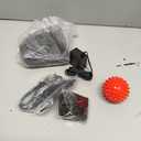 sticro Ankle Heating Pad for Achilles Tendonitis and Plantar Fasciitis Relief, Heated Ankle Brace Foot Heating Pad Wrap with Massage Ball for Sprained Ankle, Arthritis Foot Heel Pain Relief (Gray)