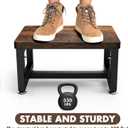 Step Stool, Height-Adjustable Wooden Step Ladder Foot Stool Small Kitchen Stool Helper for Toddler Adults, Ladder Chair for Home Bedside