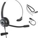 Avaya Headset HD Voice with HIS Adapter Compatible with Avaya 1600, 9600, J100 Series IP Phones Model, Plus 3.5mm Adapter (Monaural)