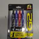 Pilot G2 Retractable Gel Ink Pen, Fine Point, Assorted Colors, 4 Count