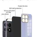 Compatible with Honor X8a Case Silicone Pink, Plating for Honor X8a Phone Case Shockproof Thin and Soft Cover (Smoky Purple) (blue)