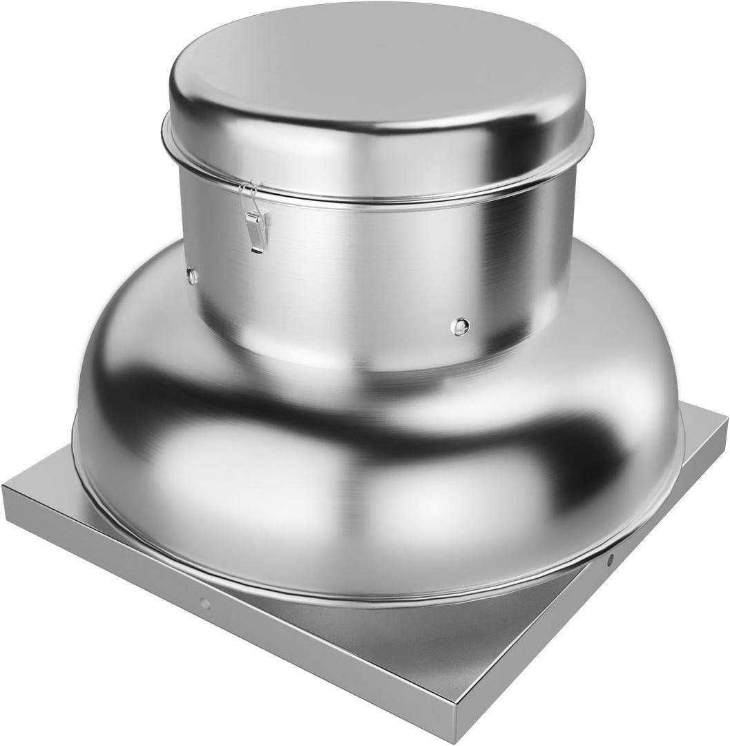 2400CFM Upblast Roof Exhaust Fan, High-Speed Direct Drive, Upgraded Motor, 27.36" Fan Base for Restaurants, Factories, and Warehouses, Silent Operation & Weather-Resistant Design