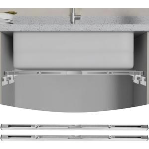 2 Packs Undermount Sink Brackets, Heavy Duty Stainless Steel Sink Support Installation Kit, 28-39.8in Adjustable Undermount Sinks Repair Parts Kit for Kitchen Bathroom RV