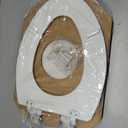 Bemis Ashland Modern Wood Toilet Seat with Decorative Edge, Slow Close, Secure Hinges, Made in USA, Elongated, White