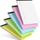 5pcs Small Note Pads 5x8 Notebook College Ruled Legal Pads Color Notepads 5 Pack Study Back Writing Pads 5 x 8 Perforated Narrow Ruled Pads of Paper for School & Office Supplies 30 Sheets/Pack