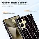 Owncase for Samsung Galaxy S24 Ultra Case Cute Fashion Polka Dot Phone Case for Women Girls Shockproof Slim TPU and Hard PC Protective Cover, Black