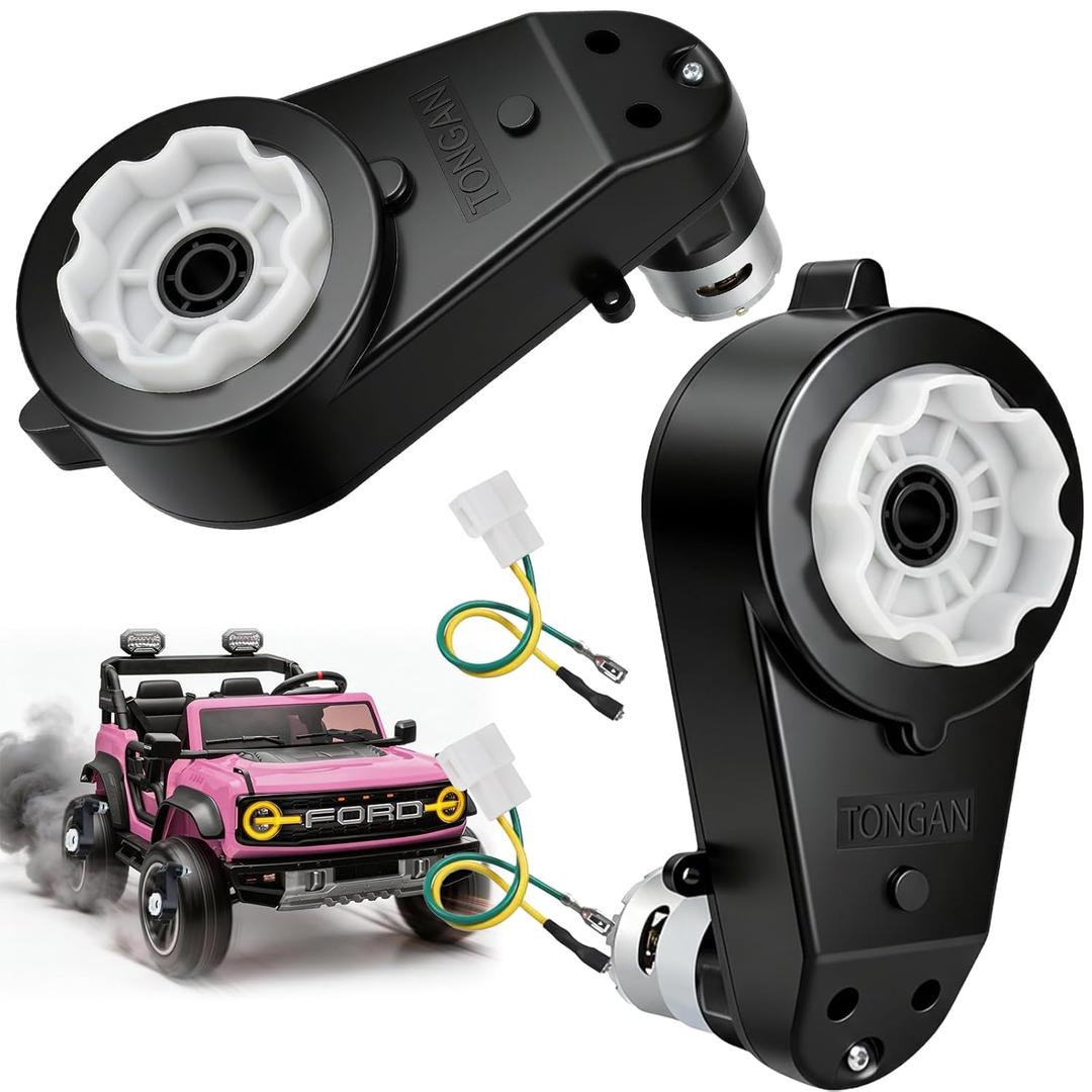 24V Motor Gearbox Replacement for Ride On Toys 2 PCS RS555 High Speed 40000RPM Upgrade Kit Powered Wheels Drive Engine for Power Wheels Kids Electric Cars