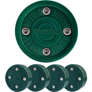 Better Biscuit Hockey Puck Shooter-4 Pack, Dark Green