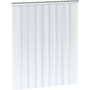 Plastic Strip Door Curtain Kit 9PCS, 48" Width X 84" Height, 0.08 Inch Thickness PVC Curtain Strip for Walk in Freezers, Coolers & Warehouse Doors, with 50% Overlap for 4' X 7' Door Plastic Strip Door