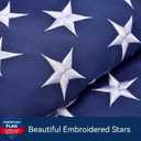 American Flag 3x5 FT for Outside Premium Heavy-Duty 420D Polyester US Flag for High Wind Outdoor Long Lasting - Brass Grommets, Embroidered Stars & Sewn Stripes, Fray & Fade Resistant, Tear Resistant