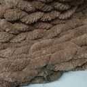 Maetoow Tighter Version Chenille Chunky Knit Blanket Throw 5x060 Inch, Handmade Warm & Cozy Blanket Couch, Bed, Home Decor, Soft Fleece Banket, Boho Thick Blankets and Giant Yarn Throws, Brown