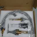 SaniteModar Chrome Bathroom Sink Faucet, Brass Bathroom Faucet, Widespread Bathroom Faucet for Sink 3 Hole, 2 Handles with Water Supply Lines and Pop-up Drain